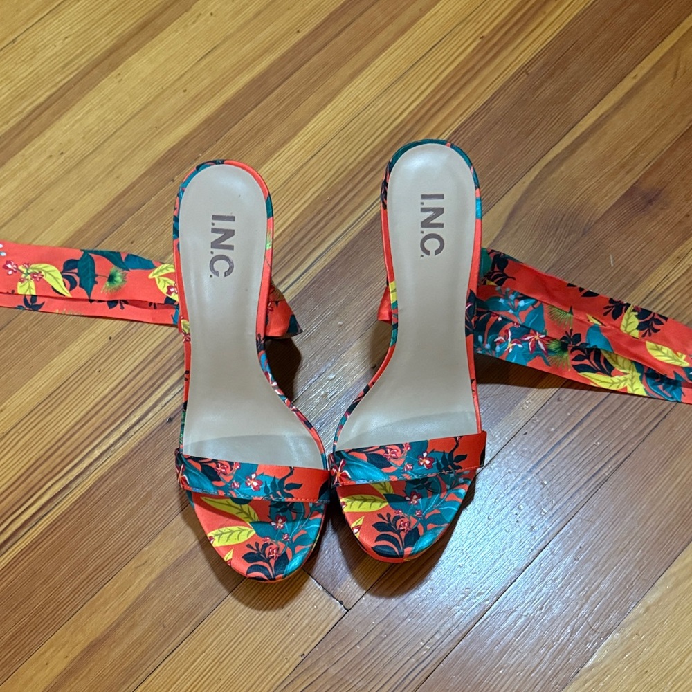 INC International Concepts Women's Multicolor Floral Heels